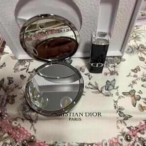 C.Dior Compact Mirror and Lipstick set